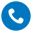 telephone handset blue icon small